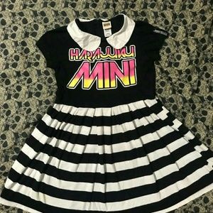 Harajuku Mini Dress As L 10/12 Black White Stripe